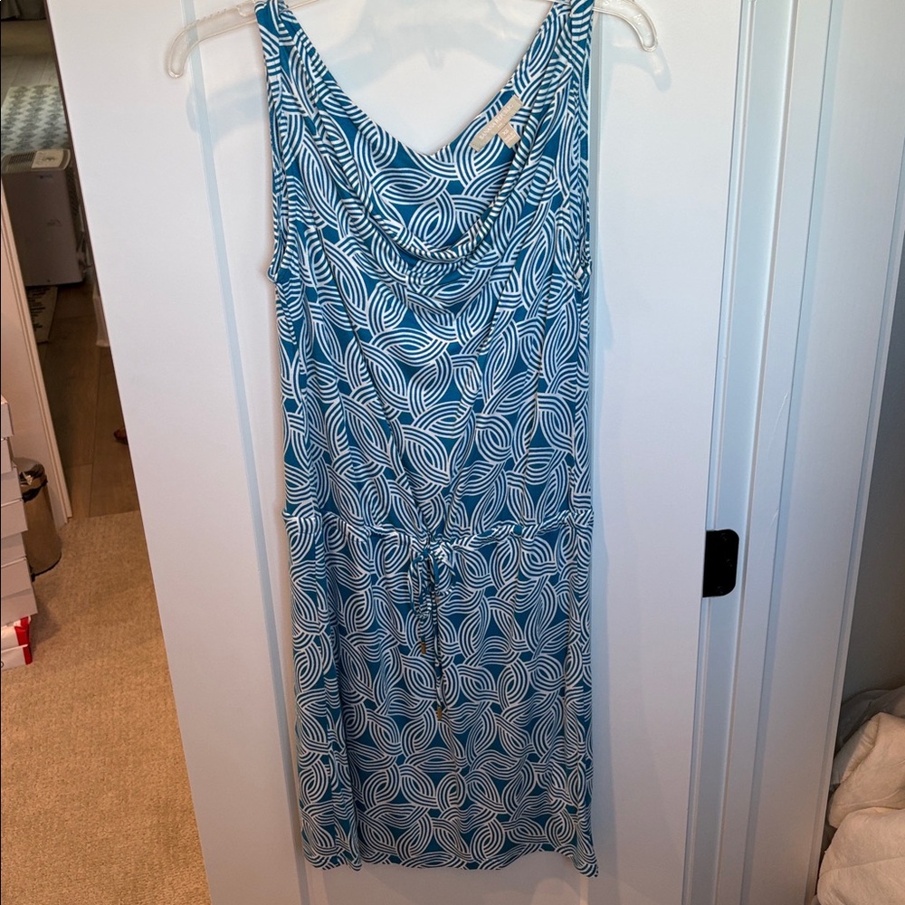 Loose fitting cinch waist midi dress by Banana Republic XS